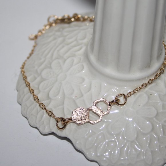Vintagejelyfish Jewelry - Cute gold honeycomb bracelet